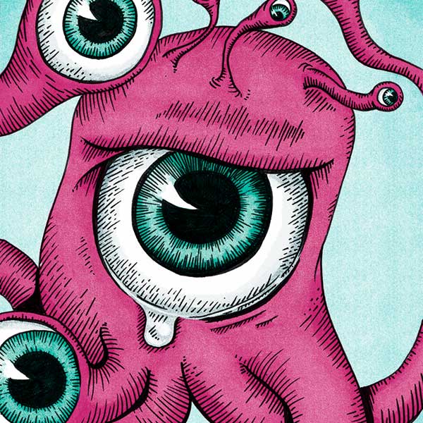 Monster character by Amanda Rigby for Pictoplasma character matters exhibition, Berlin