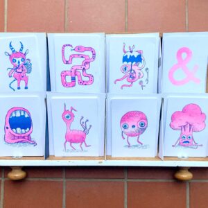 Pack of 8 RISO mini prints