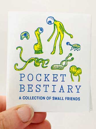 Pocket Bestiary mini RISO zine by illustrator Amanda Rigby character designer illustrator artist